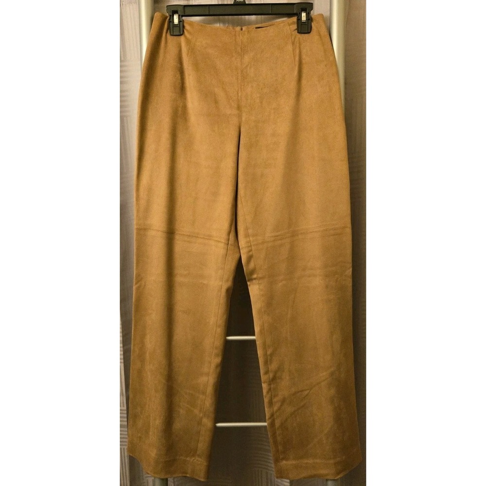 Yansi Fugel Womens Light Brown Straight Leg Dress Pants Sz 2 Career Office Wear